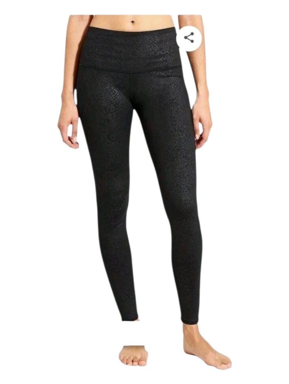 Athleta Womens Black Serpent Snakeskin Print Chaturanga Leggings Medium